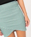 Jupe femme courte en maille à pans